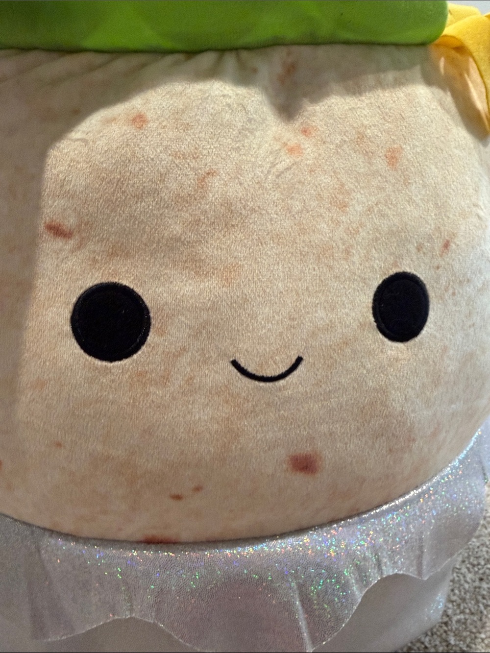 Squishmellow Burrito Plush Pillow with Holographic Skirt - Picture 8 of 8